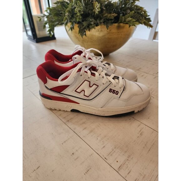 New Balance 550 Team Red Navy Mens Size 9.5 - Picture 1 of 9
